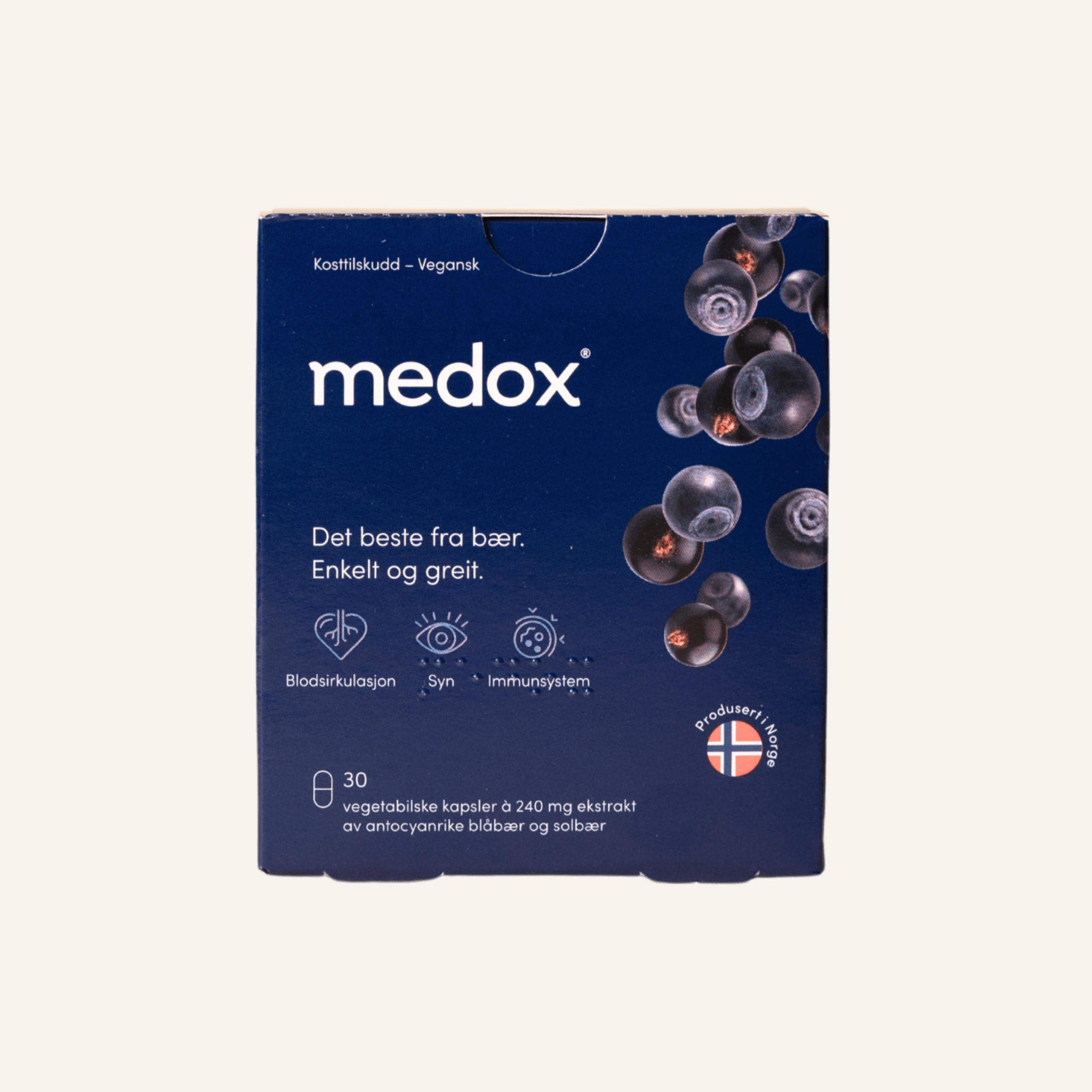 Medox pakuotė šviesiame fone